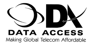 DA DATA ACCESS MAKING GLOBAL TELECOM AFFORDABLE logo