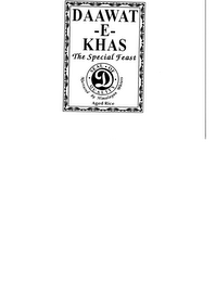 DAAWAT-E-KHAS THE SPECIAL FEAST D SEAL OF QUALITY NUTURED BY HIMALAYAN WATERS AGED RICE logo