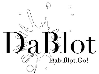 "DABLOT", "DAB. BLOT. GO!" logo