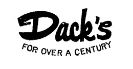 DACK'S FOR OVER A CENTURY logo