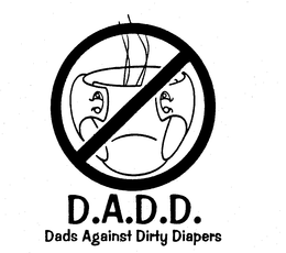 D.A.D.D. DADS AGAINST DIRTY DIAPERS logo