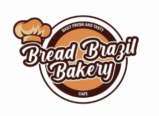 DAILY FRESH AND TASTY BREAD BRAZIL BAKERY CAFE logo