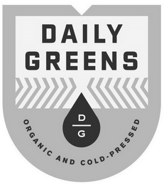 DAILY GREENS DG ORGANIC AND COLD-PRESSED logo