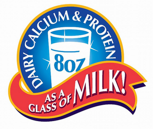 DAIRY CALCIUM & PROTEIN 8OZ AS A GLASS OF MILK! logo