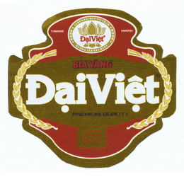 DAIVIÊT BIA VANG PREMIUM QUALITY LAGER BEER TRADE MARK SENPRODIMEX VIETNAM BEER HONG SENG BREWERY logo