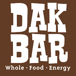 DAK BAR WHOLE · FOOD · ENERGY logo