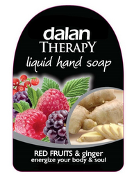 DALAN THERAPY LIQUID HAND SOAP RED FRUITS & GINGER ENERGIZE YOUR BODY & SOUL logo