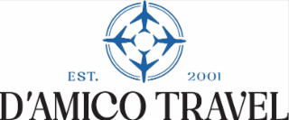 D'AMICO TRAVEL EST. 2001 logo