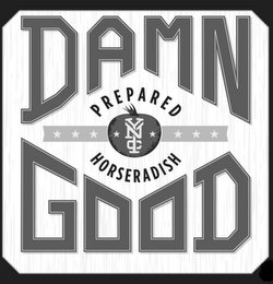 DAMN GOOD PREPARED HORSERADISH NYC logo