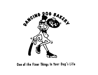 DANCING DOG BAKERY ONE OF THE FINER THINGS IN YOUR DOG'S LIFE logo
