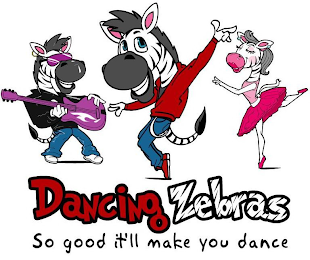 DANCING ZEBRAS SO GOOD IT'LL MAKE YOU DANCE logo