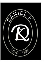DANIEL K, DK, SINCE 1995 logo