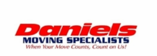 DANIELS MOVING SPECIALISTS WHEN YOUR MOVE COUNTS, COUNT ON US! logo