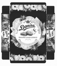 DANISA PINEAPPLE FILLED COOKIES ORIGINAL RECIPE EUROPEAN STYLE COOKIES UNDER LICENSE BY DANISH SPECIALTY FOODS APS DANISA DANISA logo