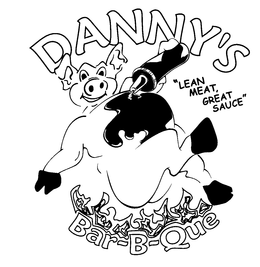 DANNY'S BAR-B-QUE "LEAN MEAT, GREAT SAUCE" logo