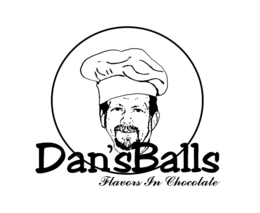 DAN'S BALLS FLAVORS IN CHOCOLATE logo