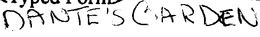 DANTE'S GARDEN logo