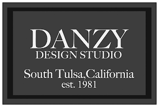 DANZY DESIGN STUDIO SOUTH TULSA, CALIFORNIA EST.1981 logo