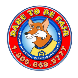 DARE TO BE FAIR REPORT HOUSING DISCRIMINATION TO HUD FAIR FRANKLIN 1.800.669.9777 logo