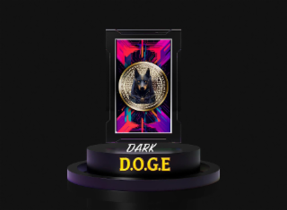 DARK D.O.G.E. CONSECTETUR ADIPISCING ELIT, SED DO EIUSMOD TEMPOR INCIDIDUNT UT LOREM IPSUM DOLOR SIT AMET, logo