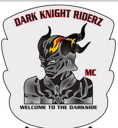 DARK KNIGHT RIDERZ MC WELCOME TO THE DARKSIDE logo