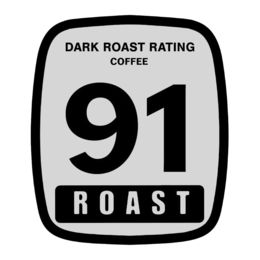 DARK ROAST RATING COFFEE 91 ROAST logo