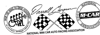 DARRELL GWYNN RESEARCH FUND NATIONAL MINI CAR AUTO RACING ASSOCIATION THE MIAMI PROJECT, DARRELL GWYNN RESEARCH FUND M-CAR logo