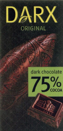 DARX ORIGINAL DARK CHOCOLATE 75% COCOA logo