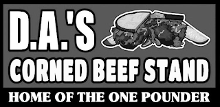 D.A.'S CORNED BEEF STAND HOME OF THE ONE POUNDER logo