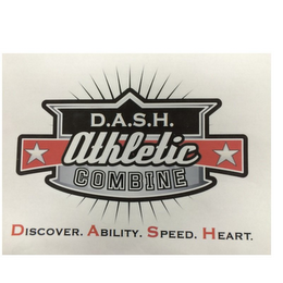 D.A.S.H. ATHLETIC COMBINE DISCOVER. ABILITY. SPEED. HEART. logo