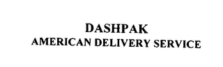 DASHPAK AMERICAN DELIVERY SERVICE logo
