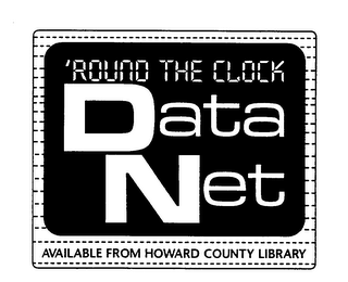 DATA NET 'ROUND THE CLOCK AVAILABLE FROM HOWARD COUNTY LIBRARY logo