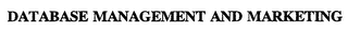 DATABASE MANAGEMENT AND MARKETING logo
