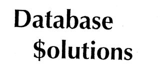 DATABASE $OLUTIONS logo