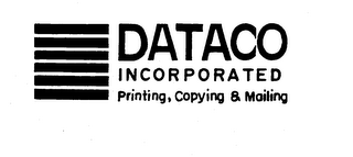 DATACO INCORPORATED PRINTING, COPYING & MAILING logo