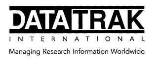 DATATRAK INTERNATIONAL MANAGING RESEARCH INFORMATION WORLDWIDE. logo