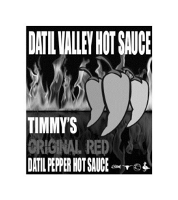 DATIL VALLEY HOT SAUCE TIMMY'S ORIGINALRED DATIL PEPPER HOT SAUCE logo