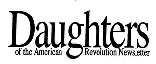 DAUGHTERS OF THE AMERICAN REVOLUTION NEWSLETTER logo