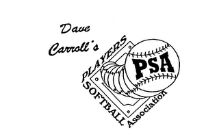 DAVE CARROLL'S PLAYERS SOFTBALL ASSOCIATION PSA logo