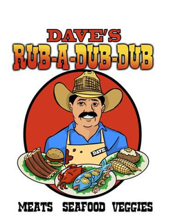 DAVE'S RUB-A-DUB-DUB MEATS SEAFOOD VEGGIES DAVE logo