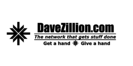 DAVEZILLION.COM THE NETWORK THAT GETS STUFF DONE GET A HAND GIVE A HAND logo