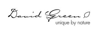 DAVID GREEN UNIQUE BY NATURE logo