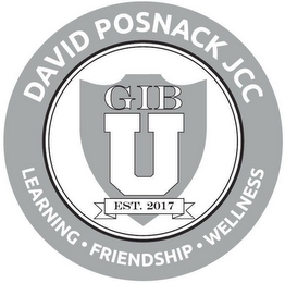 DAVID POSNACK JCC  LEARNING · FRIENDSHIP · WELLNESS GIB U EST. 2017 logo
