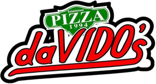 DAVIDO'S PIZZA ESTABLISHED 1994 logo