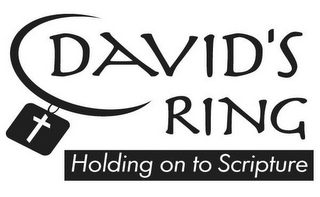 DAVID'S RING HOLDING ON TO SCRIPTURE logo