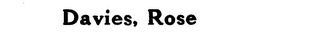DAVIES, ROSE logo