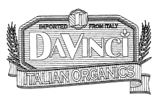 DAVINCI ITALIAN ORGANICS IMPORTED FROM ITALY logo
