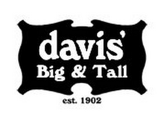 DAVIS' BIG & TALL EST. 1902 logo
