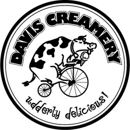 DAVIS CREAMERY UDDERLY DELICIOUS! logo