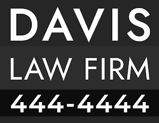 DAVIS LAW FIRM 444-4444 logo